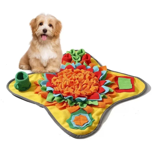 snuffle mat slow-feeding sniffing training mat with layered fabric pockets